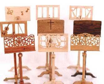 handcrafted music stands, wood music stands, book stands ...