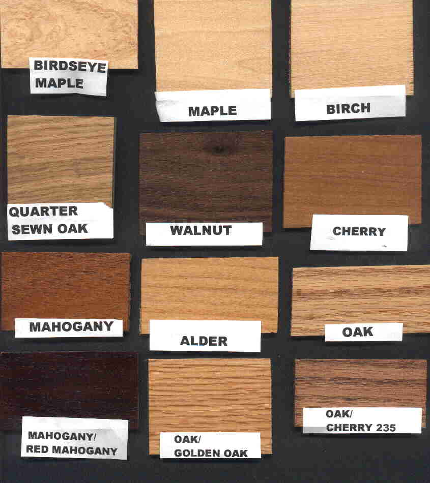 Wood Color Chart